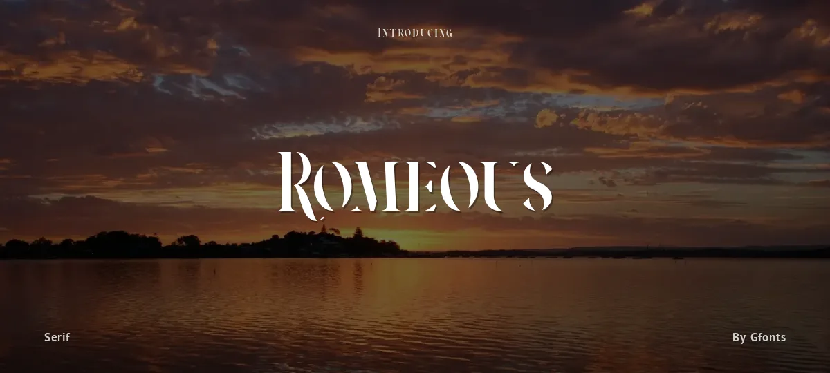 Romeous font preview