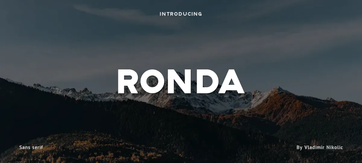 Ronda font preview