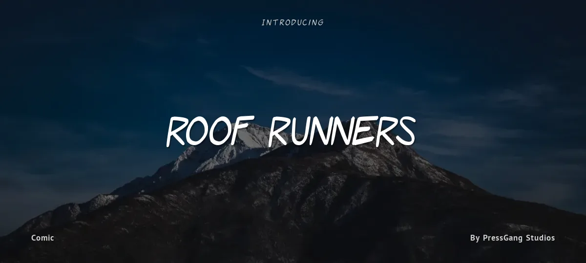 Roof Runners font preview
