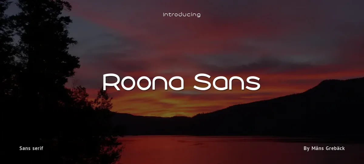 Roona Sans font preview
