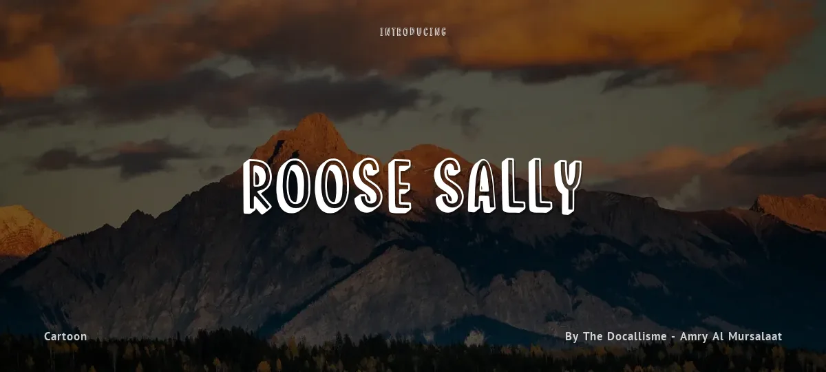 Roose Sally font preview