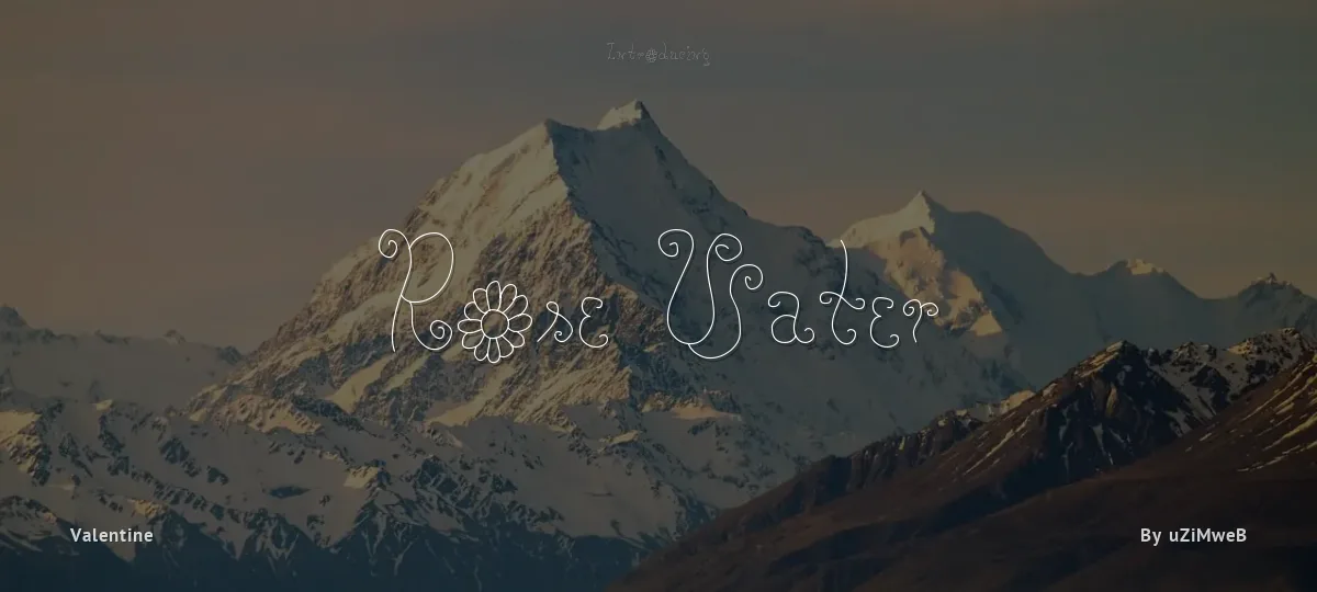 Rose Water font preview