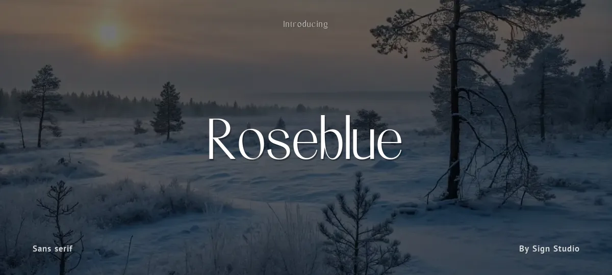 Roseblue font preview