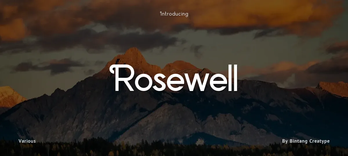 Rosewell font preview