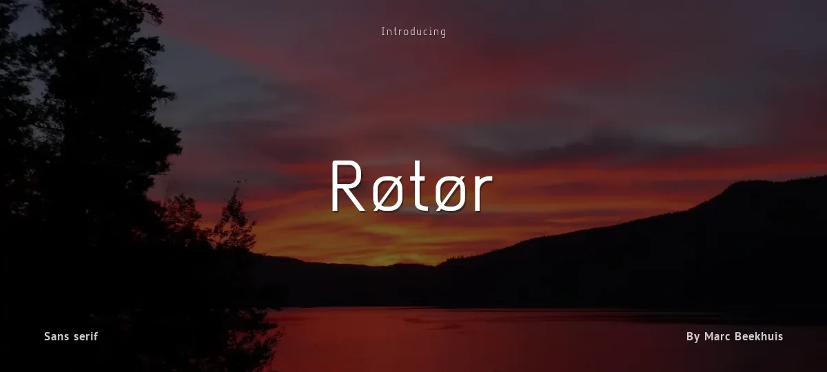 Røtør font preview