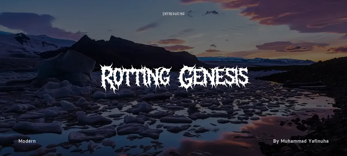 Rotting Genesis font preview