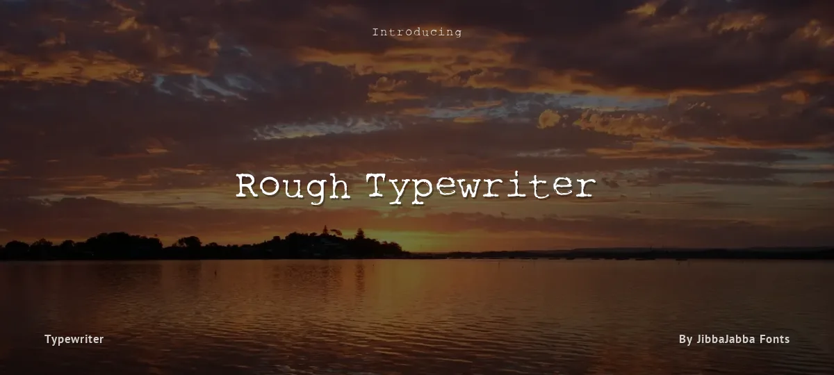Rough Typewriter font preview