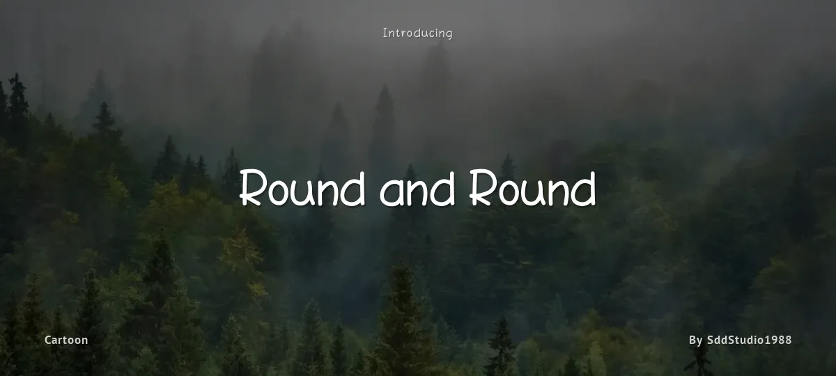 Round and Round font preview