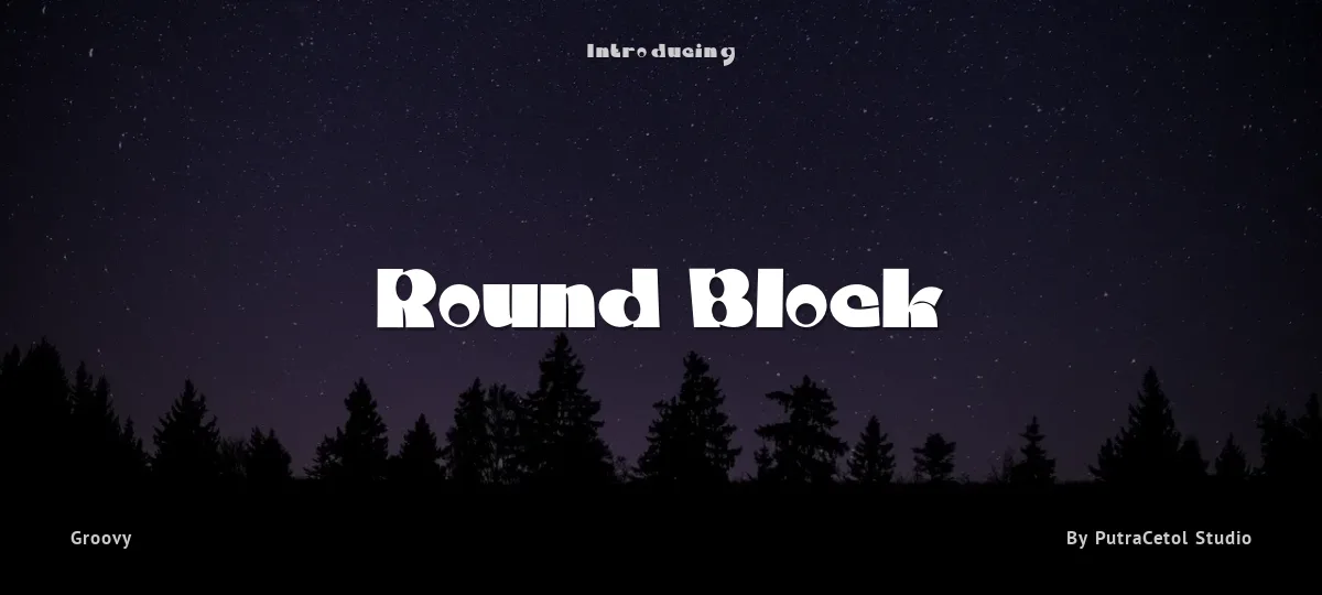 Round Block font preview