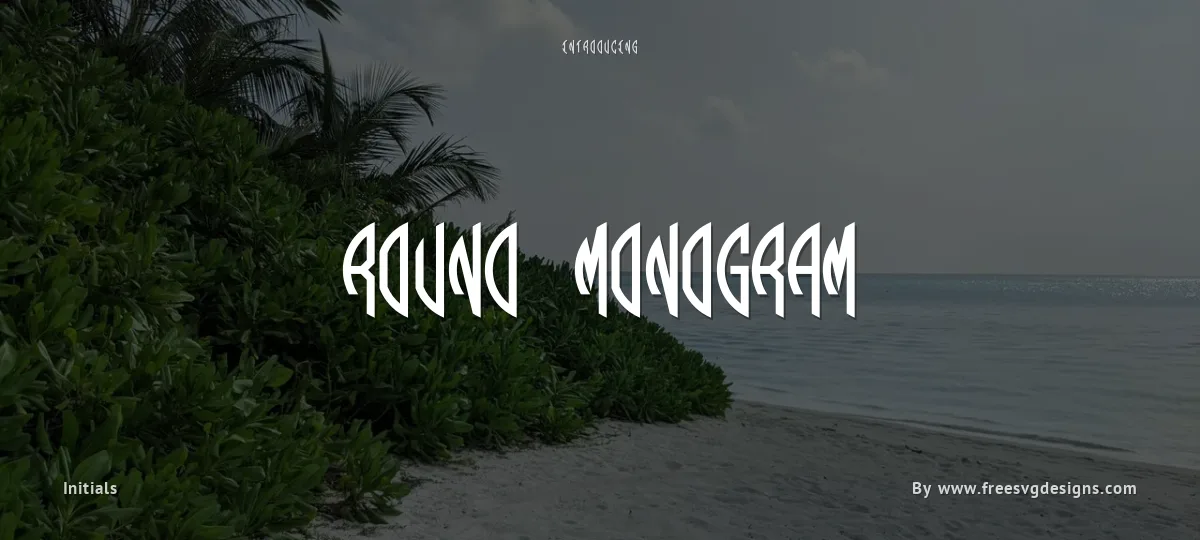 Round Monogram font preview