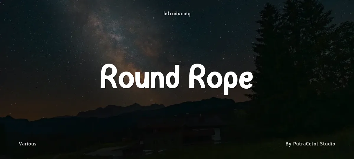 Round Rope font preview