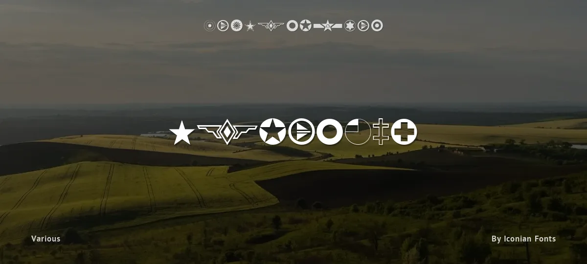 Roundels font preview