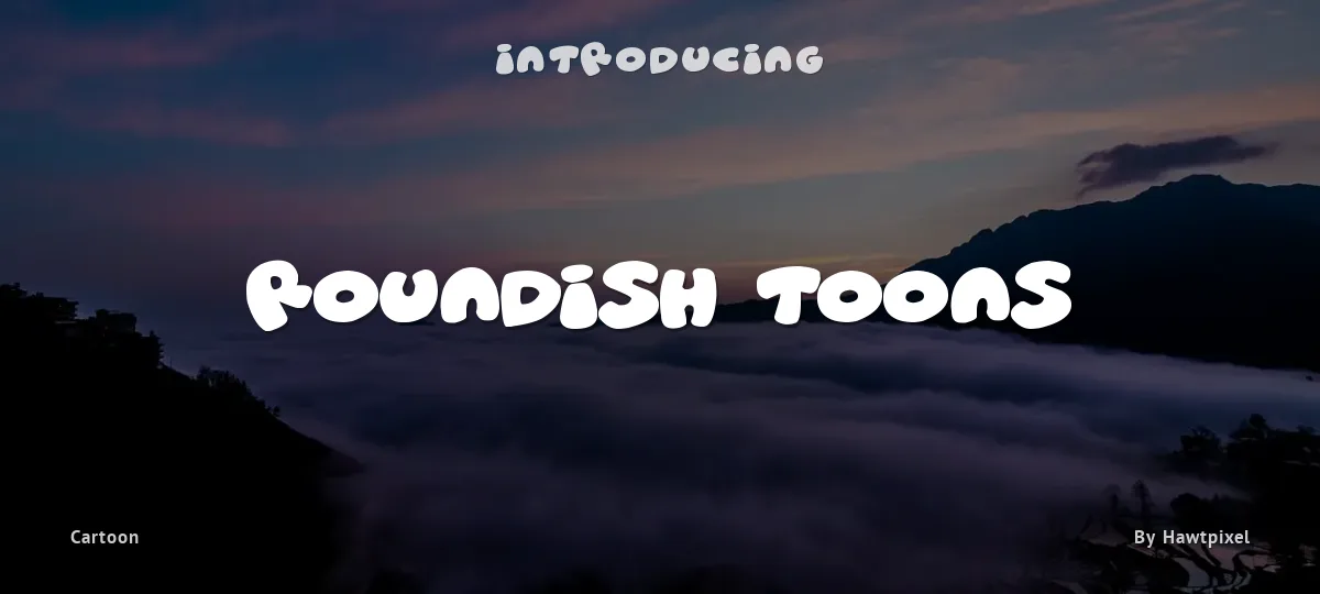 Roundish Toons font preview