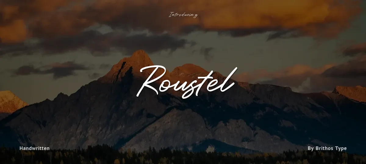 Roustel font preview