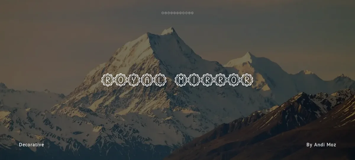 Royal Mirror font preview