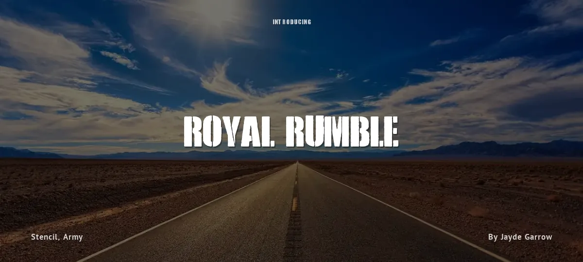 Royal Rumble font preview