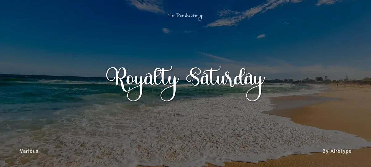 Royalty Saturday font preview