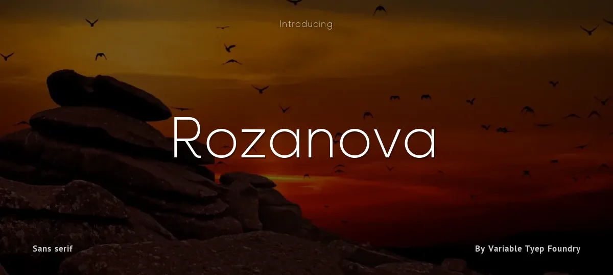 Rozanova font preview