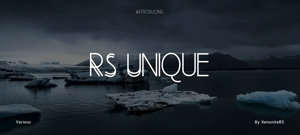RS Unique font preview