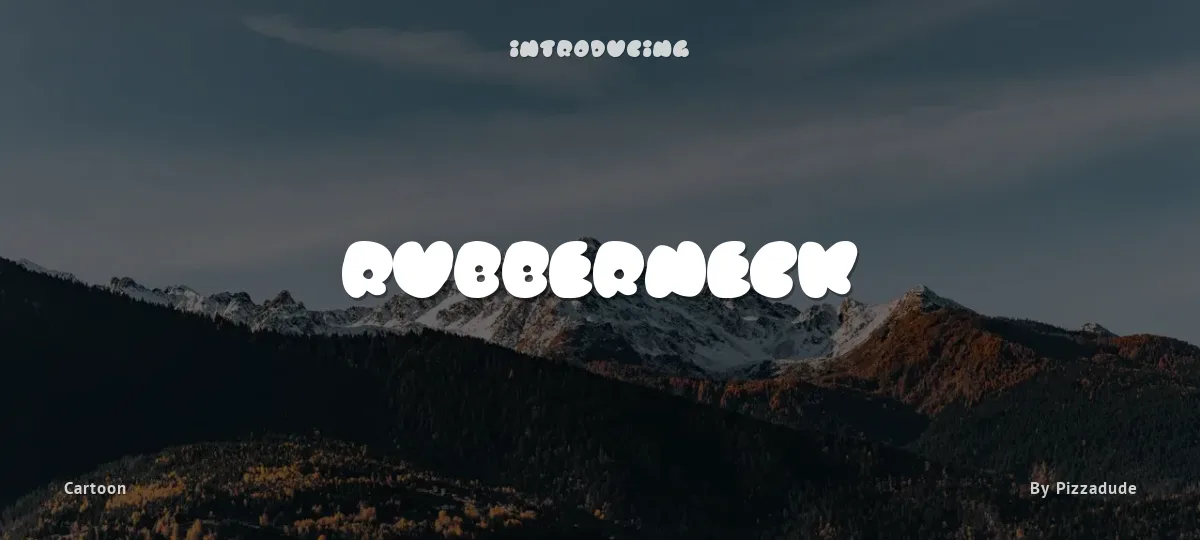 Rubberneck font preview