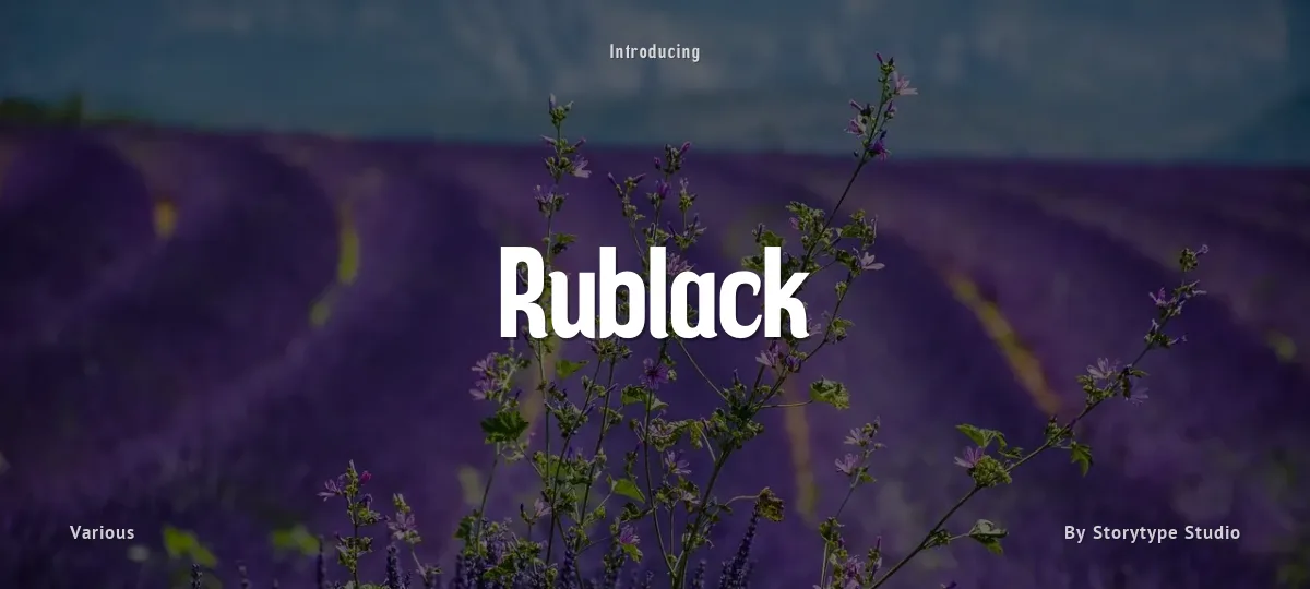 Rublack font preview