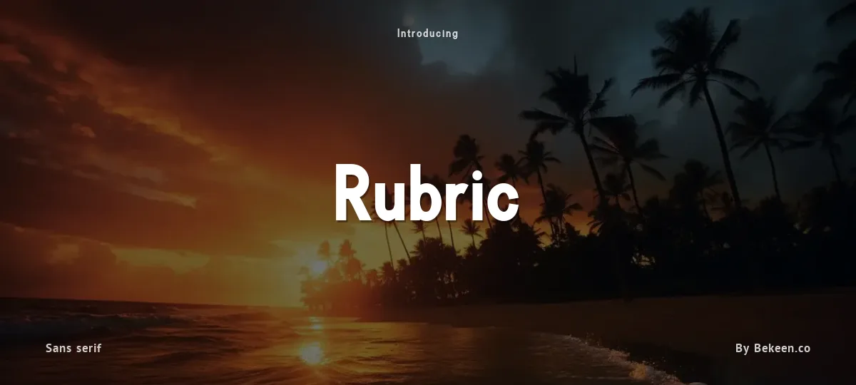 Rubric font preview