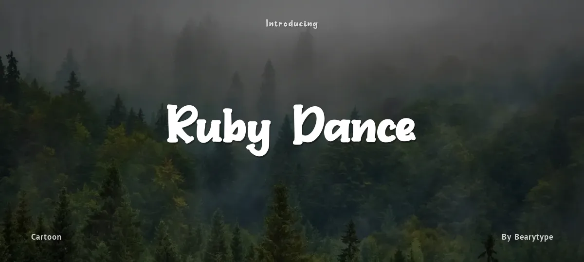 Ruby Dance font preview