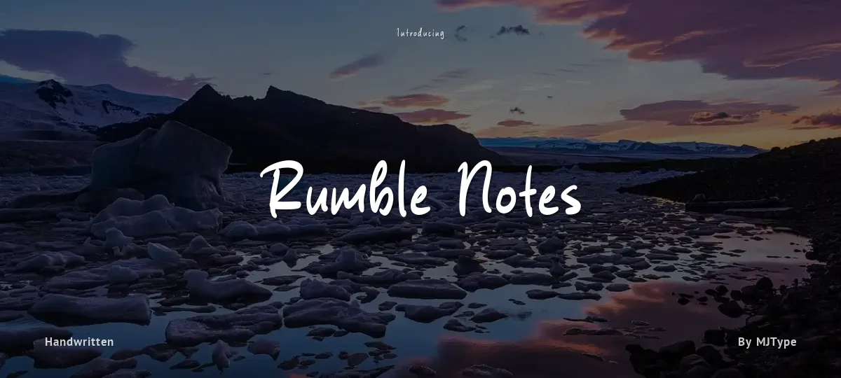 Rumble Notes font preview