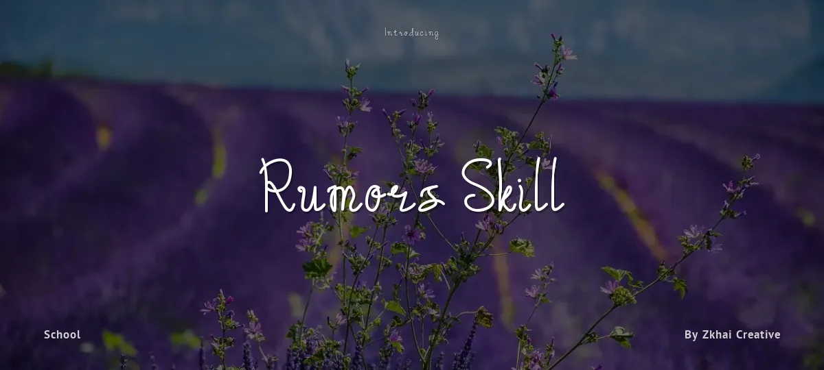 Rumors Skill font preview