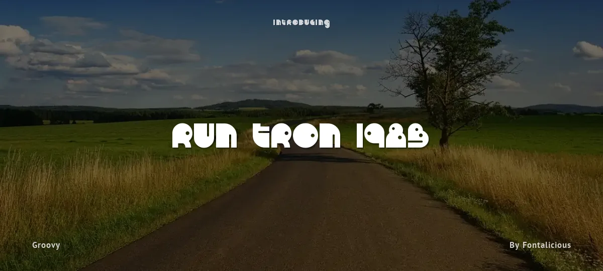 Run Tron 1983 font preview