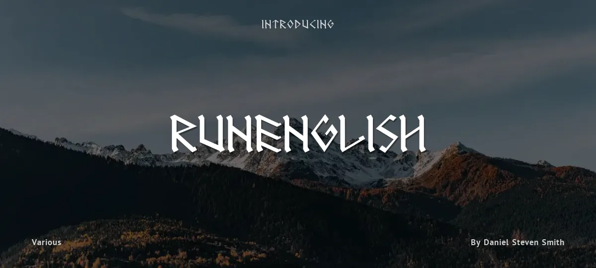 RunEnglish font preview