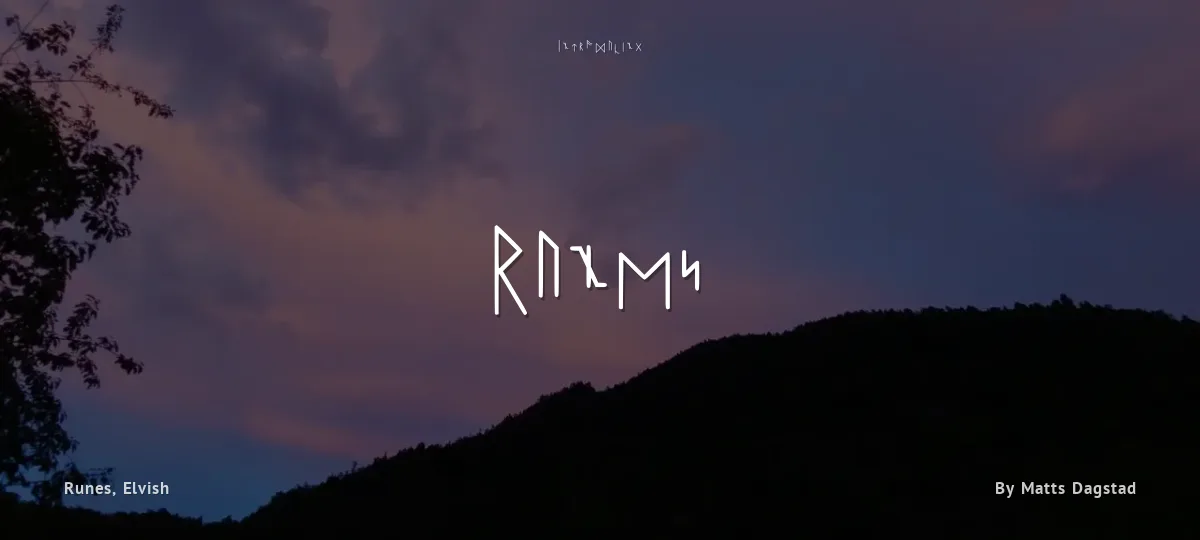 Runes font preview