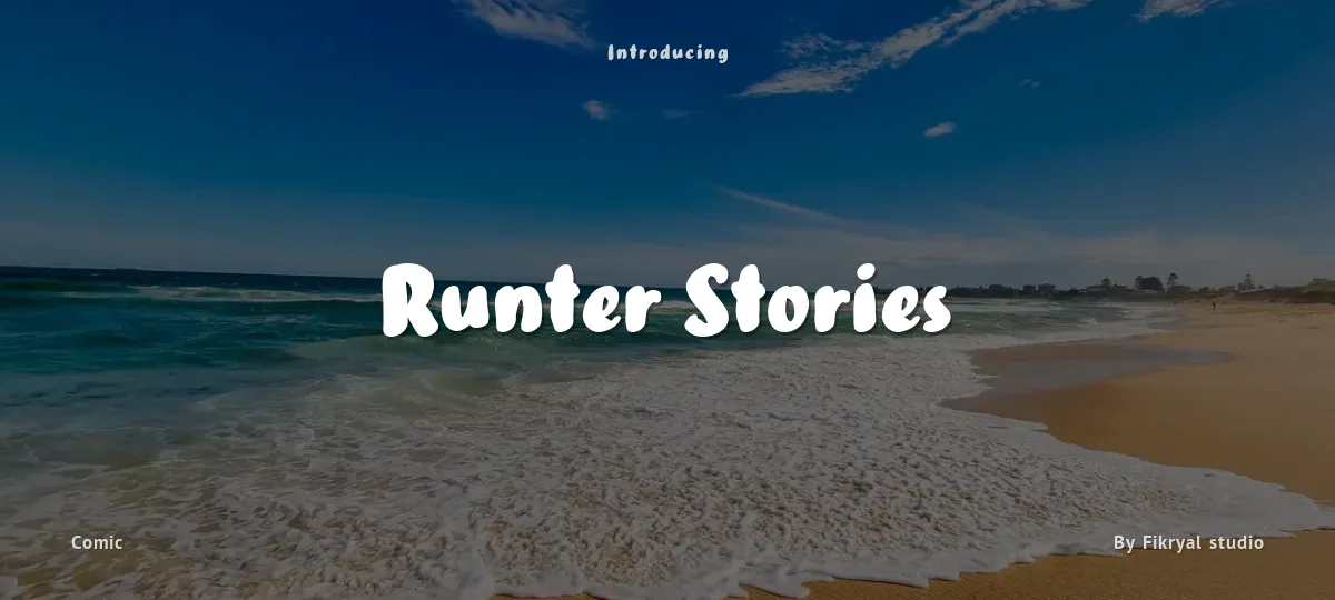 Runter Stories font preview
