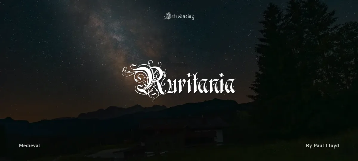 Ruritania font preview