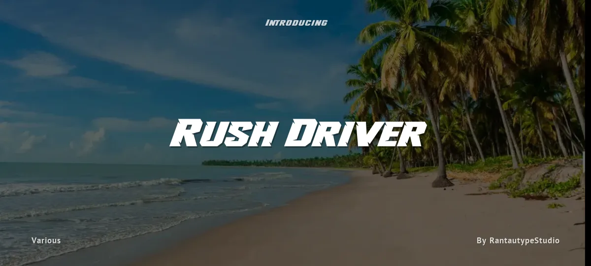Rush Driver font preview