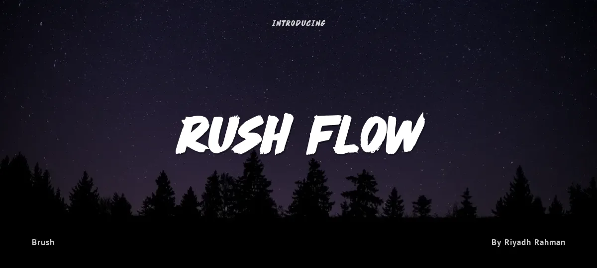 Rush Flow font preview