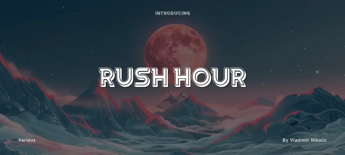 Rush Hour font preview