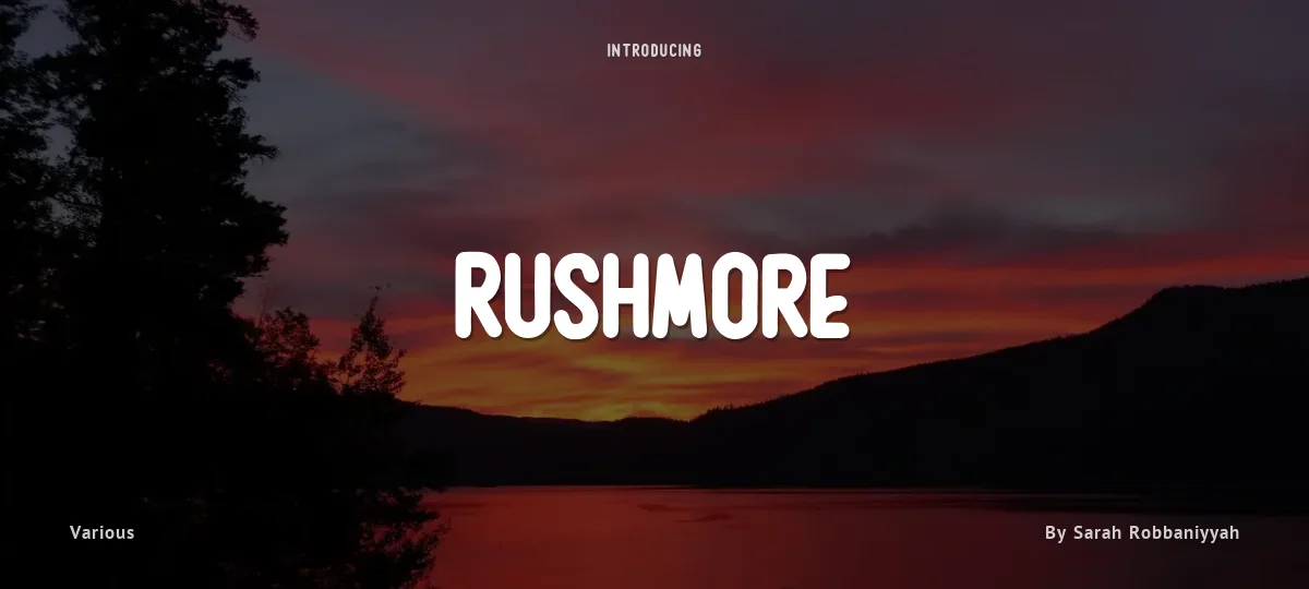 Rushmore font preview