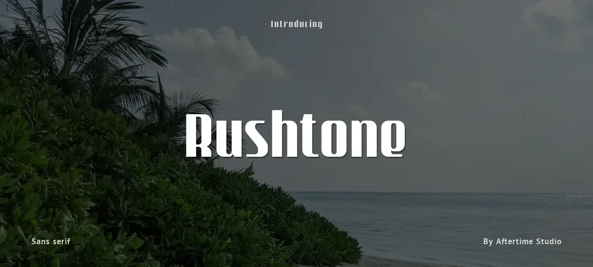 Rushtone font preview