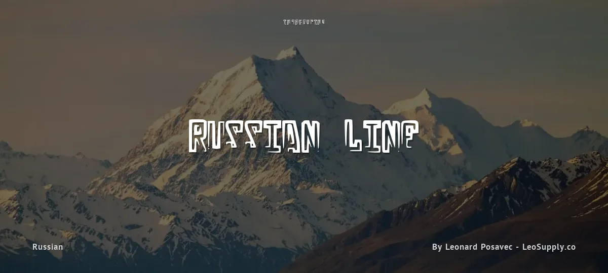 Russian Line font preview