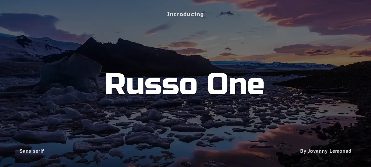 Russo One font preview