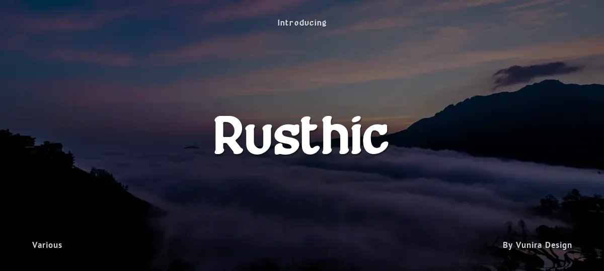 Rusthic font preview