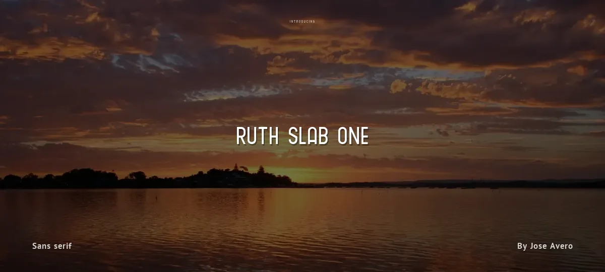 Ruth Slab One font preview