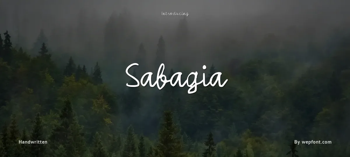 Sabagia font preview