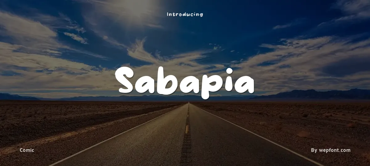 Sabapia font preview