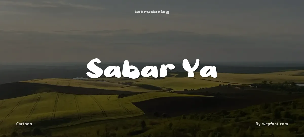 Sabar Ya font preview