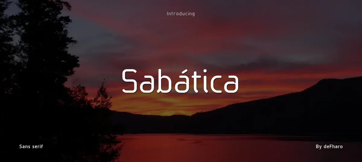 Sabática font preview