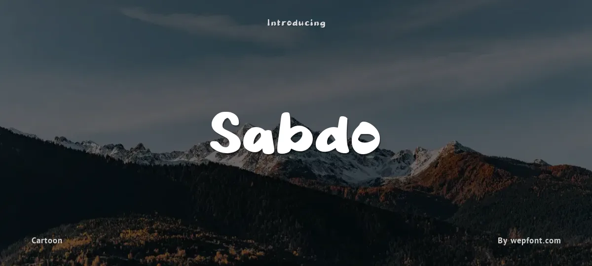 Sabdo font preview
