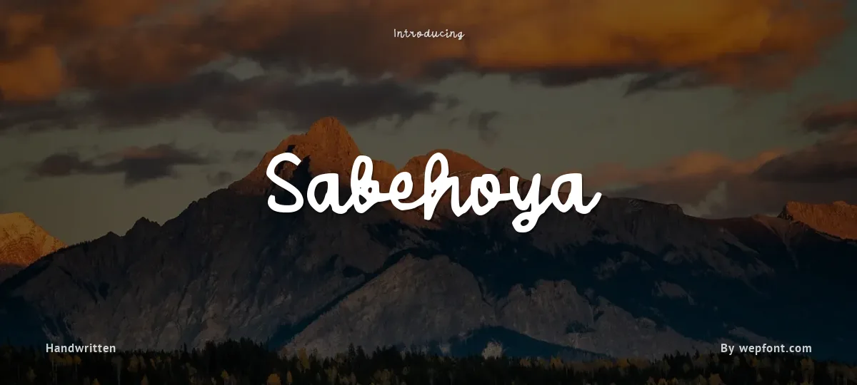 Sabehoya font preview