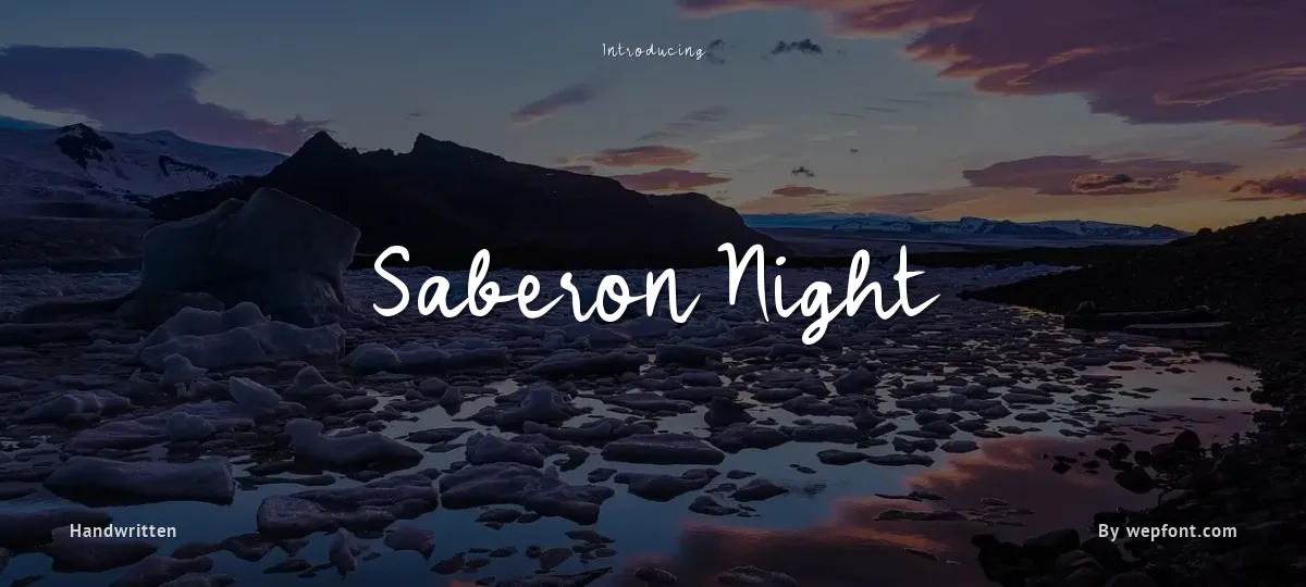 Saberon Night font preview